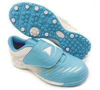 Chaussures de Football sans Lacets pour Garçon avec Plusieurs Crampons, Fermeture Auto-Agrippante pour Gazon Artificiel