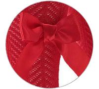 Chaussures enfant à Imprimé chevrons et Imprimé Nastro Legging en Coton Ricco Couleur : Rouge avec Imprimé chevrons (Fiocco T120) Taille : 3-6 Mois