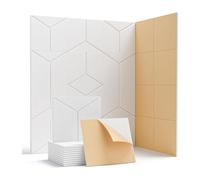 Chavisenty Confezione da 12 pannelli da parete insonorizzati, 30,5 x 25,4 x 1 cm, autoadesivi per casa, studio di registrazione, ufficio, stanza