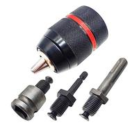 Chavisenty Set di mandrini da 13 mm Mandrino autobloccante a mano Chiave a percussione Martello Elettrico Conversione Maniglia esagonale rotonda Mandrini per trapano elettrico Mandrino senza chiave