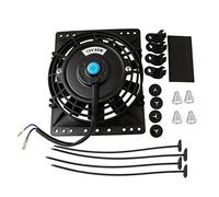 Chavisenty Ventole di raffreddamento per radiatore da 6 pollici Slim 650CFM Universale Slim Pull Push 12V 80W Sostituzione Diretta Ventola Elettrica con Kit di Montaggio
