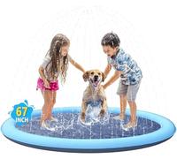 CHAWONER Tappetino per piscina per cani, 170 cm, antiscivolo, per spruzzare cani, pieghevole, gonfiabile, per cuccioli, per esterni, giardino, spiaggia, cortile