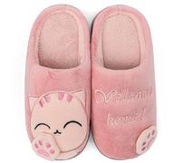 ChayChax Carino Cartone Animato Pantofole da Casa Bambini Uomo Donna Inverno Peluche Ciabatte Interne Comode Caldo Scarpe di Cotone Invernale, Rosa, 29/30 EU(220)