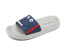 ChayChax Ciabatte da Spiaggia e Piscina per Ragazzi e Ragazze Antiscivolo Pantofole da Bagno e Doccia Leggeri Sandali a Punta Aperta,Blu Scuro,32/33 EU=Fabbricante 33