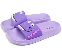 ChayChax Ciabatte da Spiaggia e Piscina per Ragazzi e Ragazze Antiscivolo Pantofole da Bagno e Doccia Leggeri Sandali a Punta Aperta,Viola,32/33 EU=Fabbricante 33