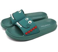 ChayChax Ciabatte da Spiaggia e Piscina per Ragazzi e Ragazze Antiscivolo Pantofole da Bagno e Doccia Leggeri Sandali a Punta Aperta,Verde B,26/27 EU=Fabbricante 27