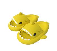 ChayChax Ciabatte Squalo Estive Open Toe Donna Uomo Bambini Coppia Ciabatte da Doccia con Squali Simpatico Cartone Animato, Sandali ，Giallo，42/43 EU