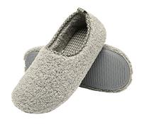ChayChax Donna Pantofole da Casa Memory Foam Inverno Ciabatte Pantofola Interno Caldo Peluche Leggero Scarpe di Cotone,Grigio Chiaro,EU 42-43