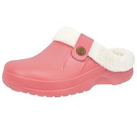 ChayChax Donna Uomo Invernali Zoccoli Sabot Imbottiti Calde Morbide Pantofole Casa Esterno in Comode Peluche Inverno Impermeabile Scarpe da Giardino, Rosa, 43/44 EU = 44/45 Etichetta