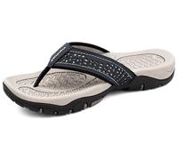 ChayChax Infradito Uomo Scarpe da Spiaggia e Piscina Antiscivolo Sandali Sportivi Pantofole Ciabatte da Mare Gomma Suola per Sostegno dell'Arco,Blu Scuro,47 EU