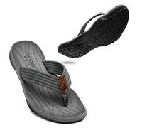 ChayChax Infradito Uomo Scarpe da Spiaggia e Piscina Sportive Beach Sandali Morbide Ciabatte Antiscivolo Pantofole con Gomma Suola,Grigio,42 EU