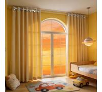 CHBIN Tende per Interni Moderne 70 x 190 cm Termiche Isolanti, Anti-Rumore, Morbide, Ideali Tende per Moderne con Anelli 1 Pezzi per Camera da Letto e Cameretta Bambini, Color Crema