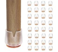 CHBKT 32pcs della Sedia Cappellini Piedini in Gomma Protector Pad, Adatti per Gambe tonde 12-16mm, Pavimento in Legno di Silicone Rotondo protetto per la casa, Soggiorno, Camera da Letto, Cucina