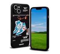 CHBSHENG Cool Phone Case per iPhone 15 Plus Custodia per ragazzi e uomini, design stradale, estetica, antiurto, per sneaker da basket, compatibile con iPhone 15 Plus, nera