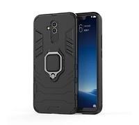 CHcase Huawei Mate 20 Lite Hülle, Hybrid 2in1 TPU+PC Schutzhülle Rugged Armor Car Mount Case Cover Dual Layer Bumper Backcover mit Ständer für Huawei Mate 20 Lite -All Black
