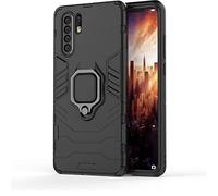 CHcase Huawei P30 PRO Custodia, 2 in 1 Armour Stile Resistente Hybrid Dual Layer Armatura Defender PC + TPU Case Cover con Supporto Magnetico per Auto per Huawei P30 PRO -all Black