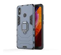 CHcase Xiaomi Mi Max 3 Custodia, 2 in 1 Armour resistente Hybrid Dual Layer Armatura Defender PC + TPU Custodie Case Cover con supporto magnetico per auto per Xiaomi Mi Max 3 -Black Plus Gray