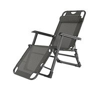 CHCHC 178×52×25 Cm Reclinabile Gravità Zero,Persone Pigre Casa Sedia Pausa Pranzo Giardino Campeggio con Cuscino Testa Lettino Giardino(Black)