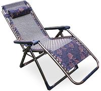 CHCHC Sedia reclinabile portatile a gravità zero, balcone regolabile rinforzato for persone pigre ispessite, lettino pieghevole pieghevole Giardino