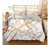 CHCHNXY Copripiumino Singolo 135x200cm Modello In Marmo Set di Biancheria da Letto Con Cerniera,Copripiumini Letto Singolo in Morbido Microfibra Con 2 Federa 50x80cm,Per Bambino Bambina