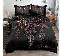 CHCHNXY Copripiumino Una Piazza e Mezza Acchiappasogni Set di Copripiumino 3D,Set Biancheria da Letto in Microfibra,1 Copripiumini 200x200cm e 2 Federe 50x80cm,Per Adulti bambino