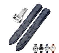 CHCWR 16 mm 18 mm 20 mm Genuina cinghia di orologio in pelle vera e propria bande di orologi per fibbia di distribuzione marrone blu nera per canottiera da solo blu pallone