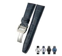 CHCWR 20 mm 21 mm 2 mm di pelle di orologio in pelle genuina adatta per la cinturino per cereali blu blu marrone nero blu nero