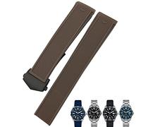 CHCWR 20 mm 22 mm in gomma in gomma cinghia di orologio nere blu marrone orologio per Carrera Aquaracer F1 Bracciale impermeabile per immersioni (colore: nero senza fibbia, dimensione: 20mm)