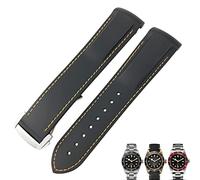 CHCWR 20 mm 22 mm in Gomma Pieghevole Cinghia di Orologio da Orologio Blu Nero Orologio Rosso per Tudor Black bay per Uomo Braccialetto