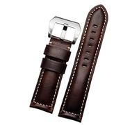 CHCWR 20 mm 22mm 24mm 26 mm in vera pelle di orologio da uomo retrò per panerai pam111 441 cinghia da polso per orologio da cistina (colore: blu-nero, dimensione: 22mm)