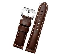 CHCWR 20 mm 22mm 24mm 26 mm in vera pelle di orologio da uomo retrò per panerai pam111 441 cinghia da polso per orologio da cistina (colore: blu-nero, dimensione: 22mm)