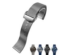 CHCWR 20 mm di orologio in acciaio in acciaio in acciaio intrecciata fibbia pieghevole cinghia di orologio per omega seamaster 007 per uomo braccialetto