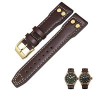 CHCWR 20mm 21mm 22 mm Vera Pelle di Guardia in Pelle in Pelle in Pelle Adatta per i Piloti di Bronzo IWC Mark 18 Spitfire Watch Cinghia