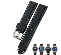 CHCWR 20mm 21mm 22mm in gomma in gomma silicone nero di guardia blu per il pilota IWC Mark 18 Watch Sports cinghia