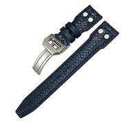 CHCWR 20mm 21mm da 22 mm a rivet intrecciata vera cravatta di cuoio di cuoio , per IWC Big Pilot Portugieser Pilot Series IW3777 Sostituisci la fascia di orologi in pelle di mucca