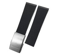 CHCWR 22 mm da 24 mm intrecciata intrecciata in gomma Sostituzione della banda di guardia per bracciali di orologi per orologi Avenger Superocean Braceles Strumento