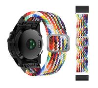 CHCWR 26 mm Sport Nylon Watchband Glrstrap per Fenix 7 7x 6x 6 Pro 5x 5 Epix 3HR Easy Fit Fit Quick Release Bracciale (colore: rosso e bianco, dimensione: 22 mm Fenix 5 6 935)