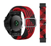 CHCWR 26 mm Sport Nylon Watchband Glrstrap per Fenix 7 7x 6x 6 Pro 5x 5 Epix 3HR Easy Fit Fit Quick Release Bracciale (colore: rosso e bianco, dimensione: 22 mm Fenix 5 6 935)