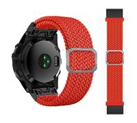 CHCWR 26 mm Sport Nylon Watchband Glrstrap per Fenix 7 7x 6x 6 Pro 5x 5 Epix 3HR Easy Fit Fit Quick Release Bracciale (colore: rosso e bianco, dimensione: 22 mm Fenix 5 6 935)