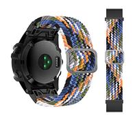 CHCWR 26 mm Sport Nylon Watchband Glrstrap per Fenix 7 7x 6x 6 Pro 5x 5 Epix 3HR Easy Fit Fit Quick Release Bracciale (colore: rosso e bianco, dimensione: 22 mm Fenix 5 6 935)