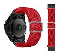 CHCWR 26 mm Sport Nylon Watchband Glrstrap per Fenix 7 7x 6x 6 Pro 5x 5 Epix 3HR Easy Fit Fit Quick Release Bracciale (colore: rosso e bianco, dimensione: 22 mm Fenix 5 6 935)