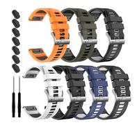 CHCWR 26mm Fenix 7x 6x Pro 5x Plus Banda di orologio QuickFit, cinghia di silicone morbido ， per enduro 2/discesa mk2i/mk3i 51mm/tactix 7pro/epix pro 51mm braccialetto