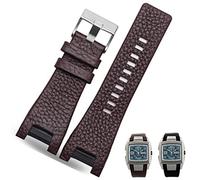 CHCWR 32 * 17 mm in pelle genuina con cinturino con chiusura con chiusura in acciaio inossidabile Dedicata per diesel DZ4246 DZ1273B Bracciale