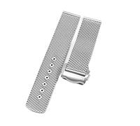 CHCWR Accessori per orologi a catena cinghia per Omega 007 Seamaster Diver 300 Watch Band Sostituisci 20 mm 22 mm Bracciale inossidabile milanese (colore: argento, dimensione: 22 mm)