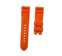 CHCWR Accessori per orologi di sostituzione della fascia di orologi in gomma in silicone per PA-NE-RAI PAM351111380-GREEN 26mm/arancione/26mm
