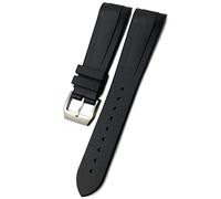 CHCWR Banda da orologio da orologio curvo in silicone in silicone in gomma impermeabile per tudor black bay pelagos pieghevole braccialetti orologi arancione/perno arancione/22 mm