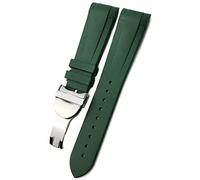 CHCWR Banda da orologio da orologio curvo in silicone in silicone in gomma impermeabile per tudor black bay pelagos pieghevole braccialetti orologi arancione/perno arancione/22 mm