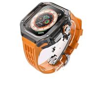 CHCWR Banda di orologi a fluorobber+custodia trasparente kit modificata , per serie Ultra 8 7 6 5 4 SE , custodia kit mod trasparente cinturino in silicone , per 49 mm 45 mm 44 mm