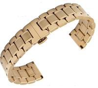 CHCWR Banda di orologi di ricambio in acciaio inossidabile 12 14 15 16 17 18 19 20 21 22 23 24 26 mm Larghezza cinghie di orologi da braccio-oro 17 mm/oro d'argento/23,0 mm