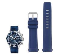 CHCWR Banda di orologi in gomma fluoro a rilascio rapido per IWC Aquatimer Series IW356802 IW376705 IW376710 Strap di orologio in silicone morbido 22mm (colore: fibbia blu-no, taglia: 22mm)